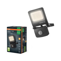 Naświetlacz LED Halogen Zewnętrzny Reflektor z Czujnikiem Ruchu i Zmierzchu 20W 3000K Ciepła 1800lm Szary IP44 Endura Osram