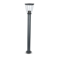 Lampa Ogrodowa Słupek 80cm E27 Przezroczysty Klosz Czarna VT-839 V-TAC