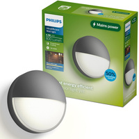 Kinkiet Ogrodowy Lampa Zewnętrzna Elewacyjna 4.3W 800lm 2700K Ciepła IP44 Antracyt UltraEfficient Capricorn Philips