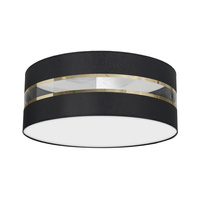 Plafon LED Lampa Sufitowa ULTIMO Czarna 2xE27 Ø40cm Milagro