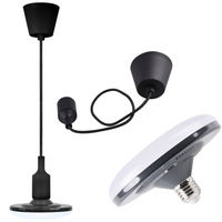 LAMPA wisząca, SUFITOWA KIKI 1xE27 10W CZARNA 3000K GOLDLUX (Polux)