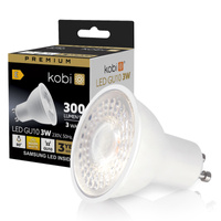Żarówka LED GU10 Reflektor 3W 300lm 3000K Ciepła 80° Premium Kobi