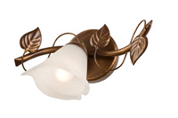 Lampa Ścienna Kinkiet BLUSZCZ E14 Biały Brązowy Klasyczny KM-1.13 Lamkur