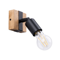 Lampa Sufitowa Oprawa Natynkowa Kinkiet E27 SPOT TUBA Reflektor Punktowa Ruchoma Nieregularna Czarna Brązowa Nowoczesna Zuca Sollux