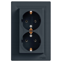 Gniazdo Podwójne SCHUKO 2x 2P+E z Ramką SCHNEIDER ASFORA