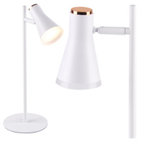 Lampka biurkowa stołowa 4,2W LED BERG biała 3000K GOLDLUX (Polux)