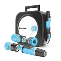 Zwijacz na Wąż Ogrodowy z Wężem 3/8" 10m Końcówki + Zraszacz Zestaw ERGO XS CELLFAST