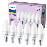 6x Żarówka LED E14 Świeczka B35 4.9W = 40W 470lm 2700K Ciepła EC Multipack Philips