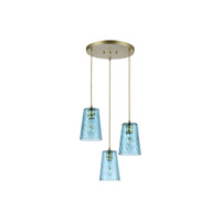 Lampa Wisząca Sufitowa 3x E27 Złoty Nowoczesny Azurine Rabalux