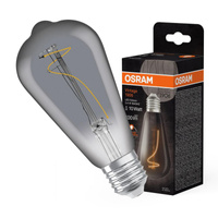 Żarówka LED Dekoracyjna G64 Kula E27 3.4W = 10W 100lm 1800K Ciepła 320° Dymiona Vintage 1906 Osram