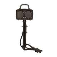 Gniazdo Ogrodowe 2x2P+Z Podwójne z Klapką z Uziemieniem Wbijane z Grotem IP44 Przewód 1,5m ORNO