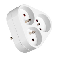 Rozgałęźnik Sieciowy Elektryczny 3x 2P+0 Złodziejka 3 Gniazdka Z Uziemieniem VAYOX