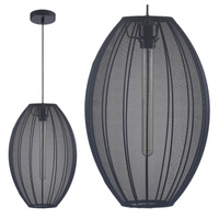 Lampa Sufitowa Wisząca Zwis E27 Czarna JAPANDI Sanico Goldlux