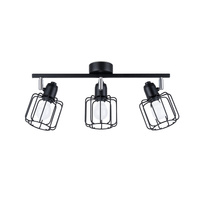 Lampa Sufitowa Wisząca 3x E14 Listwa Żyrandol Geometryczna Geometryczna Czarna Nowoczesna Beluci Sollux