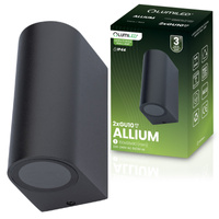 Kinkiet Ogrodowy Elewacyjny Lampa Zewnętrzna 2xGU10 ALLIUM Czarna LUMILED