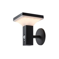 Lampa Ogrodowa Zewnętrzna Solarna Kinkiet Elewacyjny LED 4W 400lm 3000K IP44 z Czujnikiem Ruchu i Zmierzchu Czarny Nowoczesny Geleen Rabalux