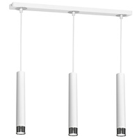 Lampa wisząca DANI 3xGU10 Wąski Klosz Biała Chrom MLP6228 Milagro Metal