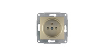 Sedna Gniazdo pojedyncze z/u 16A IP20 z przesłonami satyna SDN2800168