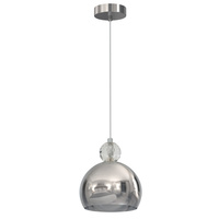 Lampa wisząca TOLEDO 1xE27 Kula Chrom Kryształ Glamour MLP4244 Milagro Metal + Kryształ