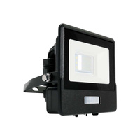 Naświetlacz LED 10W 735lm 6500K IP65 Czarny z mufą, czujnikiem ruchu i funkcją CUT-OFF Samsung Chip VT-118S-B V-TAC