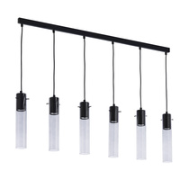Lampa Sufitowa Wisząca LOOK GRAPHITE Metal+Szkło Czarno-Grafitowa Minimalistyczna 6xGU10 3150 TK Lighting