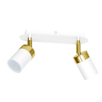 Lampa sufitowa JOKER BIAŁY ZŁOTY 2x GU10 MILAGRO Metal styl nowoczesny