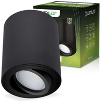Oprawa Natynkowa HALOGENOWA Spot Tuba Ruchoma GU10 Okrągła Czarna 84mm AMAT-M LUMILED