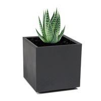 Kwietnik Donica Skrzynka na Kółkach EKO Recykling 40x40cm Ogrodowa Domowa Beton Antracyt