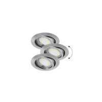 3x Oprawa Podtynkowa Lampa Punktowa SPOT Oczko GU10 3W 240lm 3000K Chrom Klasyczny Lite 1166 Rabalux