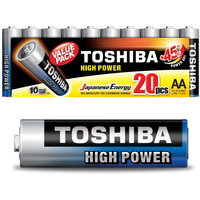 Baterie Alkaliczne TOSHIBA HIGH POWER LR6 AA 1,5V PACK 20szt
