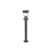 Lampa Ogrodowa Słupek Zewnętrzny Stojący Solarny 3W 300lm 4000K IP65 z Czujnikiem Zmierzchu Szary Nowoczesny Angers Rabalux
