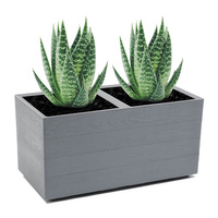 Kwietnik Donica Skrzynka na Kółkach EKO Recykling 80x40cm Ogrodowa Domowa Deska Wood Szara