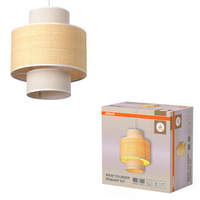 Lampa Sufitowa Wisząca Dekoracyjna Zwis E27 Beżowa Raffia Decor Wrap Osram