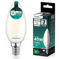 Żarówka LED E14 Świeczka B35 2,2W 470lm = 40W 4000K Neutralna 360° Filament KLASA A LUMILED