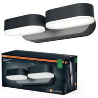 Kinkiet Ogrodowy Lampa Elewacyjna Zewnętrzna LED 13.5W 630lm 3000K Ciepła Szary IP44 Endura Osram