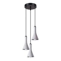 Lampa Sufitowa Wisząca Zwis 3x E14 Żyrandol Geometryczna Szara Nowoczesna Rea Sollux