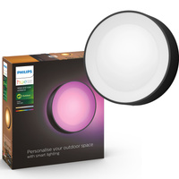 Kinkiet Ogrodowy LED Lampa Zewnętrzna Elewacyjna 15.2W 1060lm IP44 White and Color Ambiance RGB + TW Czarna Inteligentna SMART Zigbee Bluetooth Daylo Philips HUE