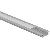 Profil Aluminiowy do Taśm LED Anodowany Wpuszczany 2m z Mroźnym Kloszem i Zaślepkami Ecolight