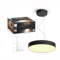 Lampa Sufitowa Wisząca LED ENRAVE Czarna 33,5W CCT PHILIPS HUE Bluetooth + Przełącznik Dimmer Switch