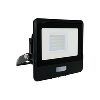 Naświetlacz LED 20W 1510lm 6500K IP65 Czarny z mufą, czujnikiem ruchu i funkcją CUT-OFF Samsung Chip VT-128S-B V-TAC