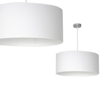 Lampa Wisząca Sufitowa CASINO Biała Chrom 1xE27 Milagro