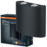 Kinkiet Ogrodowy Lampa Elewacyjna Zewnętrzna LED 10.5W 550lm 3000K Ciepła Szary IP44 Endura Osram