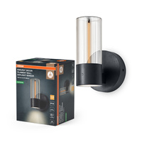 Kinkiet Ogrodowy Lampa Elewacyjna Zewnętrzna LED z Czujnikiem Zmierzchu 6.5W 470lm 3000K Ciepła Szary IP54 Endura Osram