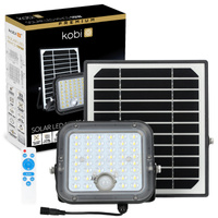 Naświetlacz LED Solarny Zewnętrzny Ogrodowy 10W 1500lm 4000K Neutralny 120° z Czujnikiem Ruchu i Zmierzchu IP65 Czarny MHCS Kobi