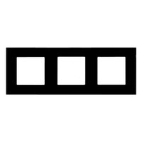 Ramka SZKLANA do gniazda czarna potrójna