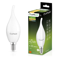 Żarówka LED E14 Świeczka BA35 5W = 40W 470lm 3000K Ciepła 180° LUMILED