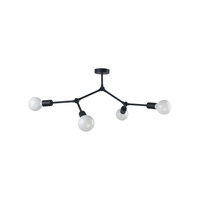 Lampa Sufitowa 4x E27 Czarna Nowoczesna TWIG 9140 Nowodvorski