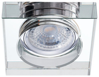 Oprawa sufitowa halogenowa szklana kwadratowa MORTA MR16 srebrna Kanlux