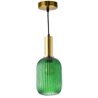 Lampa Sufitowa Wisząca Zwis Dekoracyjna E27 Zielony Złota Suffolk Sanico Goldlux