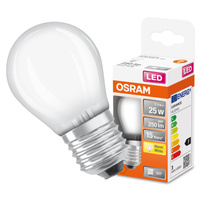 Żarówka LED P45 Kulka E27 2.5W = 25W 250lm 2700K Ciepła 300° Retrofit Filament CLASSIC Osram